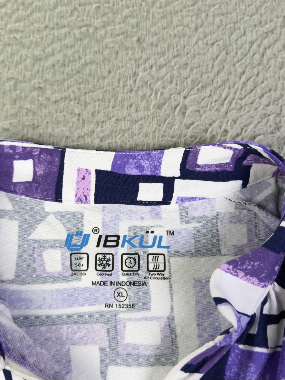 IBKUL Dress Womens Dress XL Purple Geometric Quarter Zip Waist Tie Athletic - Picture 4 of 9